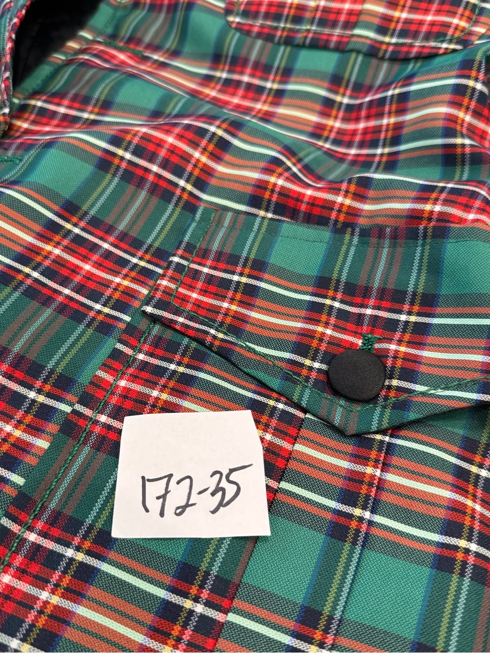 Preppy Green Red Tartan Plaid blazer jacket lined split hem SZ M - Picture 10 of 11